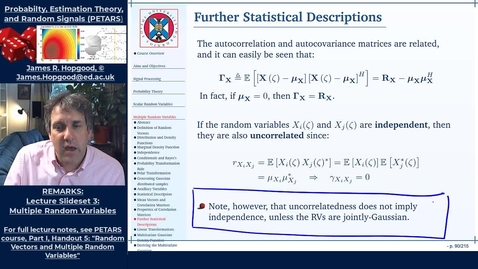 Thumbnail for Topic 36:  Further Statistical Descriptors (PETARS, Chapter 5)