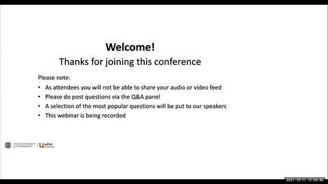 Thumbnail for UNCOVER Conference 2021 - Day 1