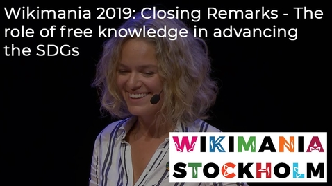 Thumbnail for entry The role of free knowledge in advancing the SDGs - Katherine Maher, Executive Director of the Wikimedia Foundation