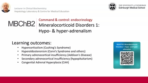 Thumbnail for B6a. Mineralocorticoid disorders 1: Hypo- and hyperadrenalism