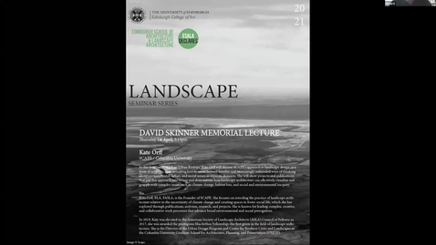 Thumbnail for LSS4_David Skinner Lecture_Kate Orff
