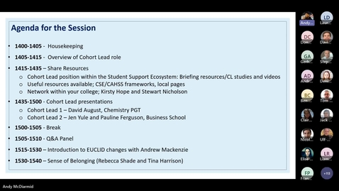 Thumbnail for entry Cohort Lead Briefing (1 of 6) Introduction and Resources 09.08.23