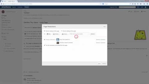 Thumbnail for entry Confluence Wiki V5 Tutorial: Setting restrictions and sharing pages