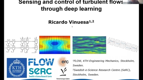 Thumbnail for 01/02/2023 Ricardo Vinuesa: Sensing and control of turbulent flows through deep learning 
