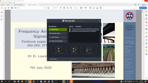 Thumbnail for Record a Presentation with Camtasia