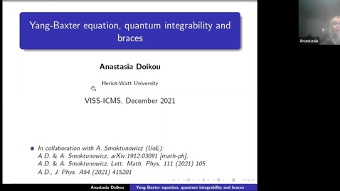 Thumbnail for entry Yang-Baxter equation, quantum integrability and braces - Anastasia Doikou