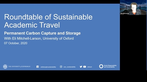 Thumbnail for entry Roundtable of Sustainable Academic Travel - Carbon Offsetting to Reach Net Zero - October 2020
