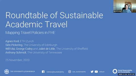 Thumbnail for Roundtable of Sustainable Academic Travel: Mapping Travel Policies in FHE - November 2020