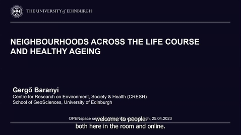 Thumbnail for OPENspace Seminar - Gergo Baranyi 23.04.25