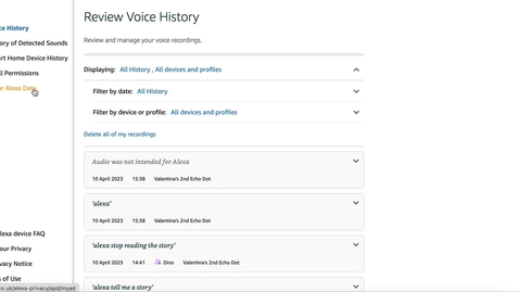 Thumbnail for Alexa Privacy Settings (Part 3): Changing how long recordings are stored for