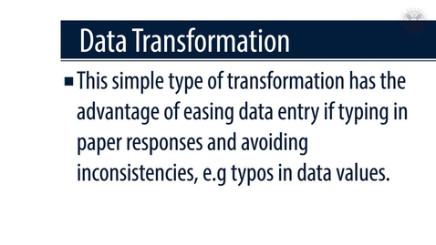 Thumbnail for entry Data Transformations