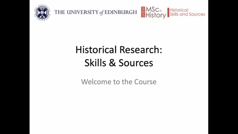 Thumbnail for S&amp;S (online) Introductory Screencast 2020