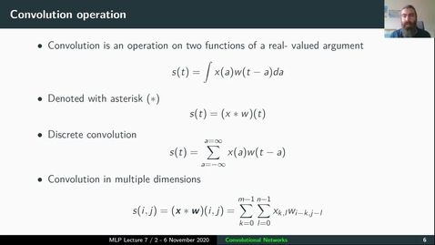 Thumbnail for entry MLP Lecture 07 - Clip 02 - What are Convolutions?