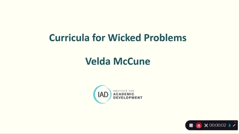 Thumbnail for entry Curricula for wicked problems