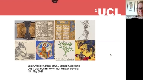 Thumbnail for entry Sarah Aitchison, Head of UCL Special Collections