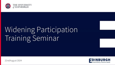 Thumbnail for WP Training Seminar 22 Aug 2024