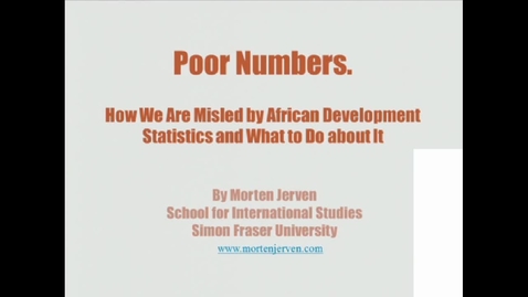 Thumbnail for Poor Numbers: How we are misled by African development statistics and what to do about it - Morton Jerven
