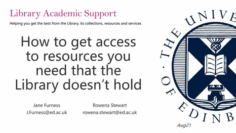 Thumbnail for entry (UG) How to get access to library resources you need that the library doesn't hold