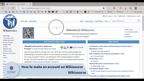 Thumbnail for entry How to make an account on Wikisource