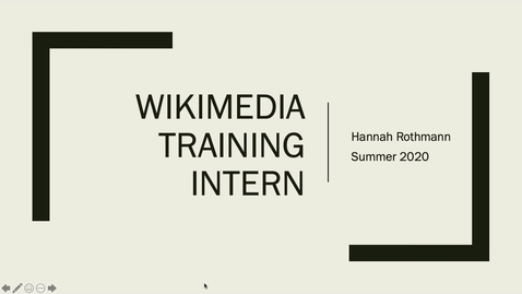 Thumbnail for Reflections on the Edinburgh Award - Wikimedia Training Intern, Hannah Rothmann.