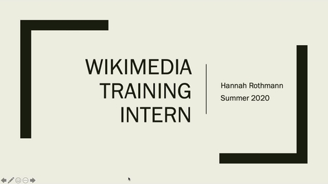 Thumbnail for entry Reflections on the Edinburgh Award - Wikimedia Training Intern, Hannah Rothmann.