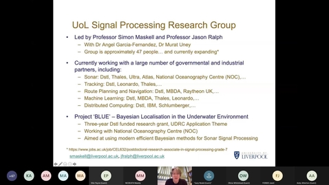 Thumbnail for Introductions and Welcome to UDRC Themed Meeting on Signal Processing in the Underwater Environment