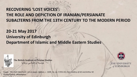 Thumbnail for entry Dr Barry Wood - ‘The Safavid Foundation Myth in the Subaltern Imagination’