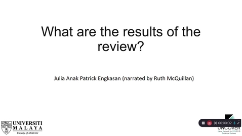 Thumbnail for entry SR course 4.4 - What are the results of the review?