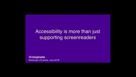 Thumbnail for Seren Davies: Accessibility is more than just supporting screenreaders