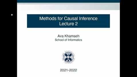 Thumbnail for Methods for Causal Inference Lecture 2