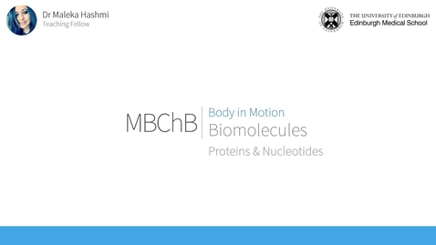 Thumbnail for entry A2 Biomolecules: Proteins &amp; Nucleotides