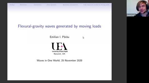 Thumbnail for entry Emilian Parau - Flexural-gravity waves generated by moving loads