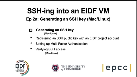Thumbnail for SSH-ing into an EIDF VM: Episode 2a