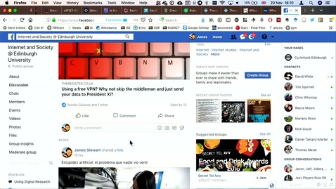 Thumbnail for Surveillance Privacy and Data Protection Autumn 2018 Internet and Society
