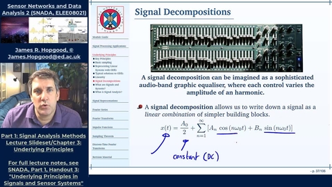 Thumbnail for Topic 13: Signal Decompositions as a Building Block in Signal Analysis (SNADA, Chapter 3)