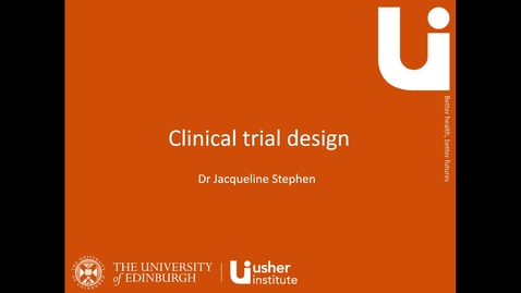 Thumbnail for entry Clinical trial design