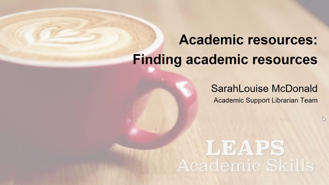 Thumbnail for LEAPS Academic Resources Lecture 2 (2022)