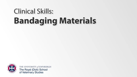 Thumbnail for Bandaging Class - Introduction, Materials and Extras