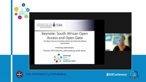 Thumbnail for entry South African Open Access and Open Data (An Open Science transition driven by University library repositories) - Daisy Salematsela &amp; Lazarus Matizirofa (Keynotes) 