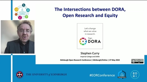 Thumbnail for entry The Intersections between DORA, Open Research, and Equity -  Stephen Curry