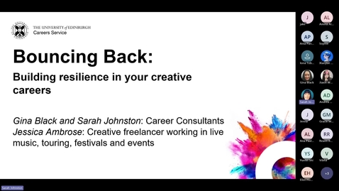 Thumbnail for #EdCreativeCareers: Bouncing Back - Building resilience in your creative career