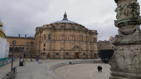 Thumbnail for Drone McEwan Bristo Sq tracking forward