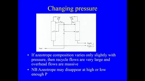 Thumbnail for Distillation Lecture 6 2020 Heterogeneous azeotropes