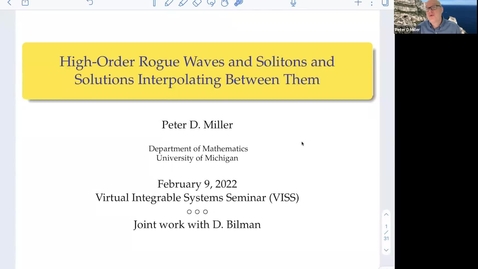 Thumbnail for entry High-Order Rogue Waves and Solitons, and Solutions Interpolating Between Them - Peter Miller