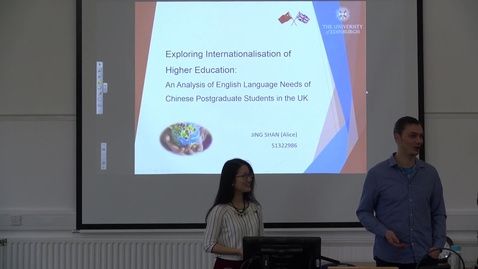 Thumbnail for entry Alice Shan | PhD TESOL - Post Viva PhD presentation 2016-11-02