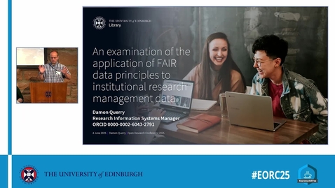 Thumbnail for An examination of the application of FAIR data principles to institutional research management data | Damon Querry