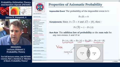 Thumbnail for entry Topic 14: Axiomatic Definition of Probability (PETARS, Chapter 3)