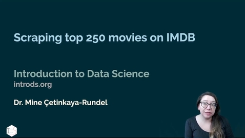 Thumbnail for IDS - Week 06 - 03 - Scraping IMDB Top 250
