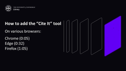 Thumbnail for How to add the Cite It tool