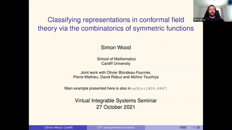 Thumbnail for Classifying representations in conformal field theory via the combinatorics of symmetric functions - Simon Wood